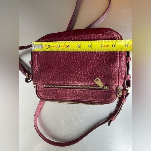 Fossil Piper Toaster Leather Red Crossbody Medium Bag Gold Hardware - Picture 8 of 8